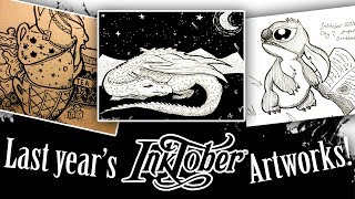 Last Year's INKTOBER Artworks Tour! (Drawings From 2016)