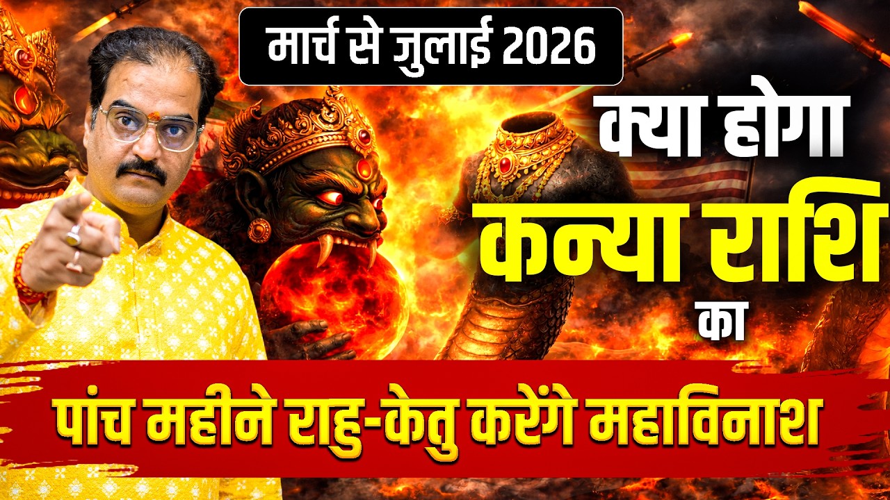 कन्या राशि मार्च से जुलाई 2026 राशिफल | अब पांच महीने राहु-केतु करेंगे महाविनाश! | #virgo