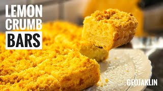 Lemon Crumb Bars - deliciously sweet and tangy #lemoncrumbbar #lemoncrumble