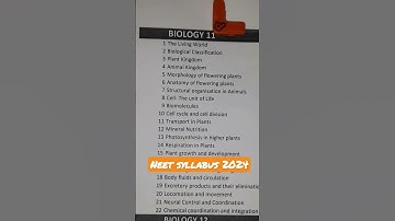 NEET SYLLABUS 2024  #neet2024