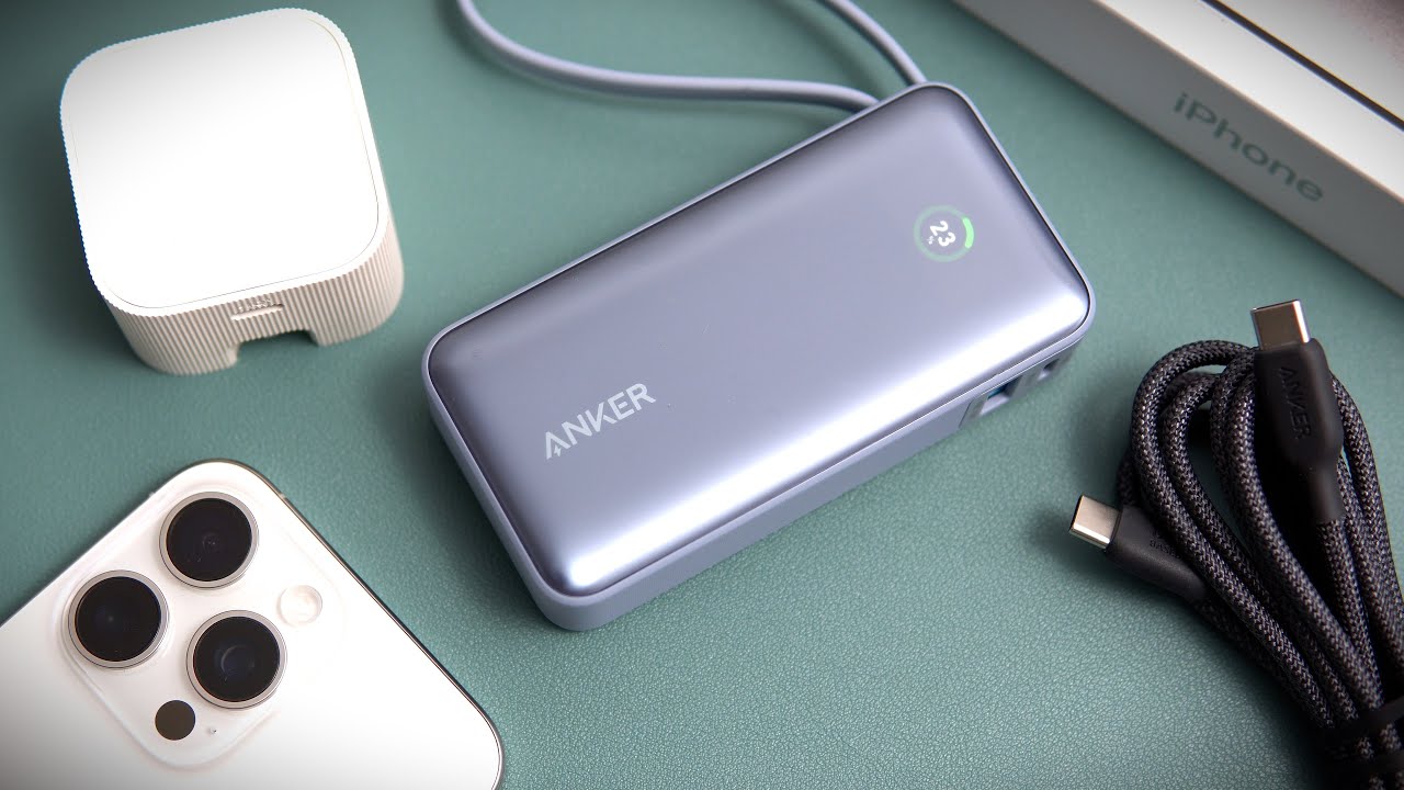 Anker Nano Power Bank, 10,000mAh with Built-In USB-C Cable, PD 30W Output  TESTING WITH IPHONE 15 PRO 