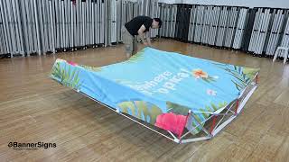 How to Install Step & Repeat Fabric Pop Up Curved Display with eBannerSigns