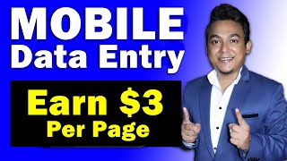 Earn $3 Per Page Mobile Data Entry Online Job (2023) Part Time Job