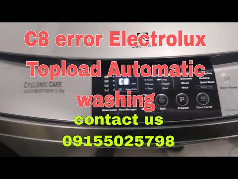 C8 error Electrolux topload inverter washing machine 