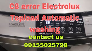 C8 error Electrolux topload inverter washing machine 