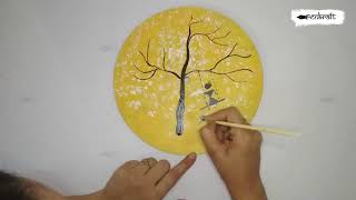 Learn Warli Painting on Clock with Penkraft! screenshot 5