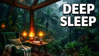 Heavy Rain & Soft Piano Music for Deep Sleep - 1 Hour Relaxing ASMR