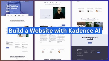 How to Create a Website with Kadence AI | Kadence AI Tutorial | AI Powered Starter Templates