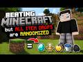 Beating Minecraft But ALL Item Drops Are RANDOMIZED…