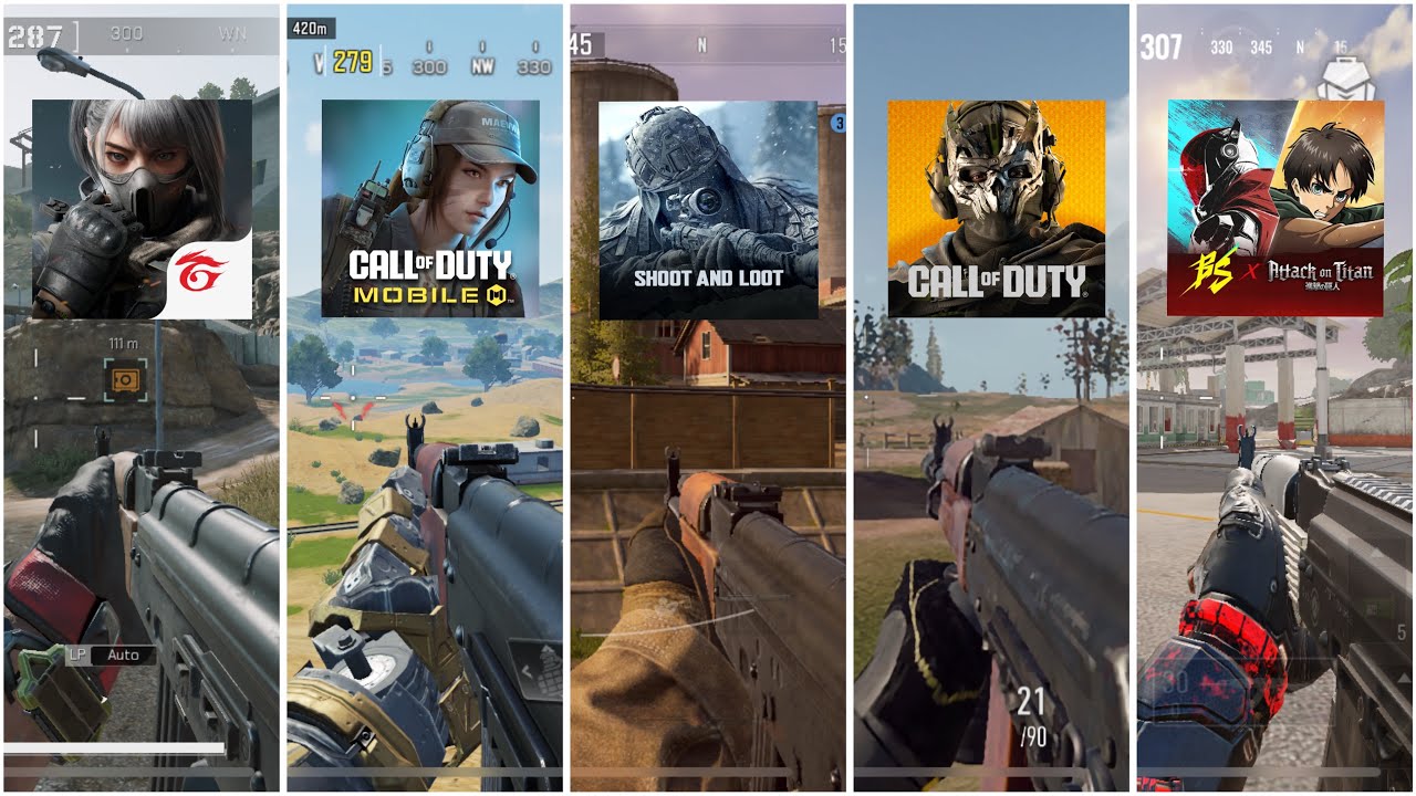 🔥DELTA FORCE Vs COD Mobile Vs Arena Breakout Vs Warzone mobile Vs BloodStrike graphic comparison