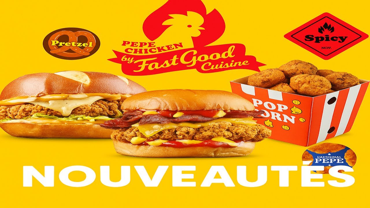PÉPÉ CHICKEN  Nouveautés The American Pépé, Montery Jack Pretzel et Pépé Popcorn Spicy 