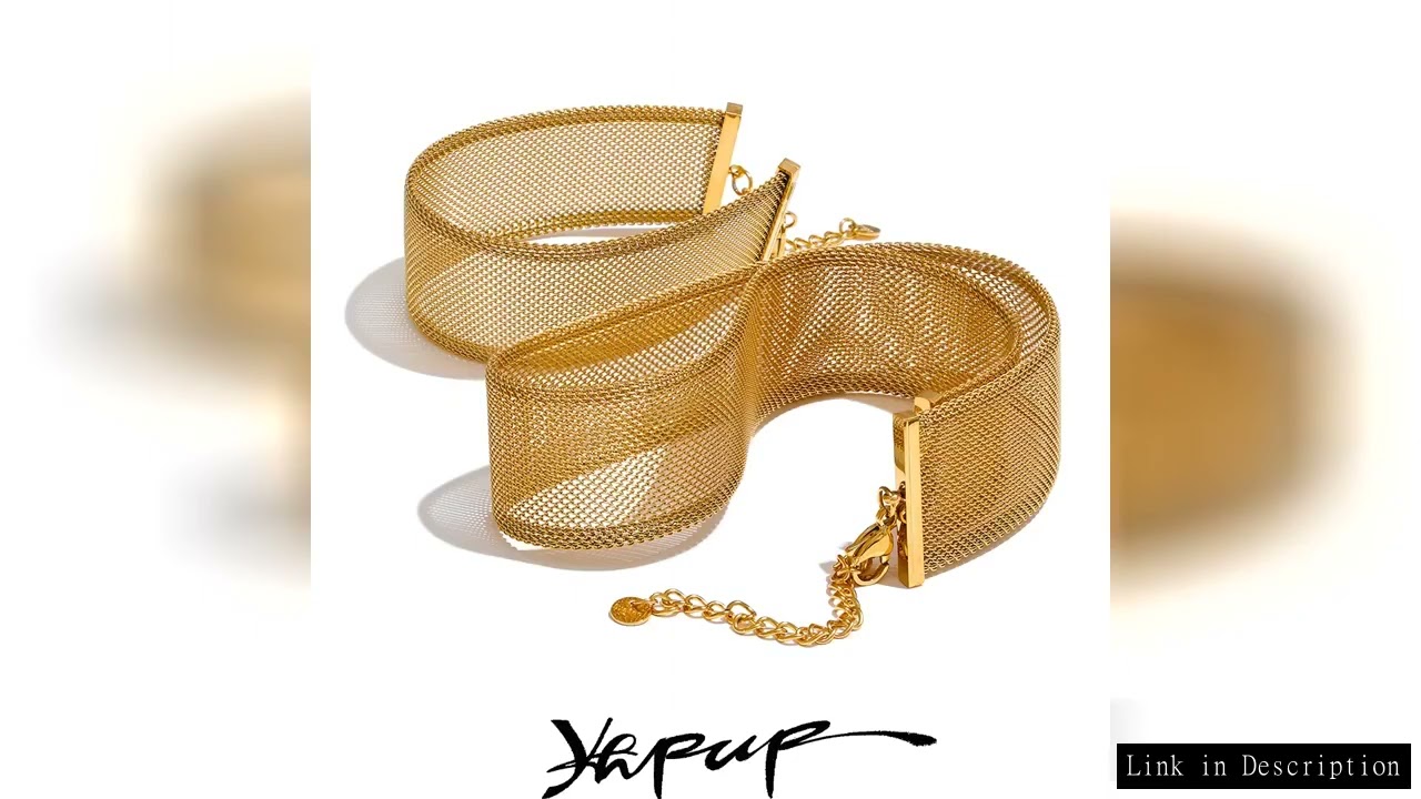 Yhpup 26mm Stainless Steel Temperamental Wide Statement Choker Necklace Bracelet Bangle Summer Fashi