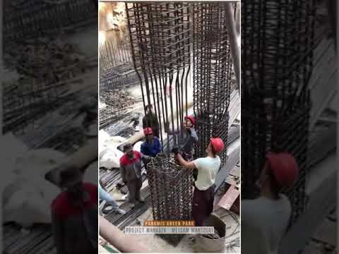 بلند کردن المان مرزی دیوار برشی به ارتفاع ۸ متر روی فونداسیون با تاور کرین مدیر پروژه میثم منصوری