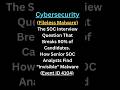How SOC Analysts Actually Investigate "Fileless Malware" and Everyone's SOC Interview Trap  #shorts