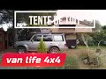 Hyundai galloper , tente de toit + agencement + astuce