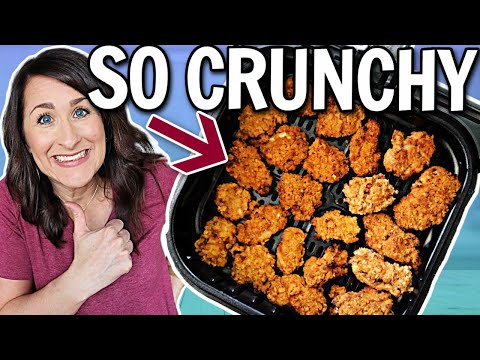 The CRISPIEST Air Fryer Popcorn Chicken  - NO OIL, NO GLUTEN!