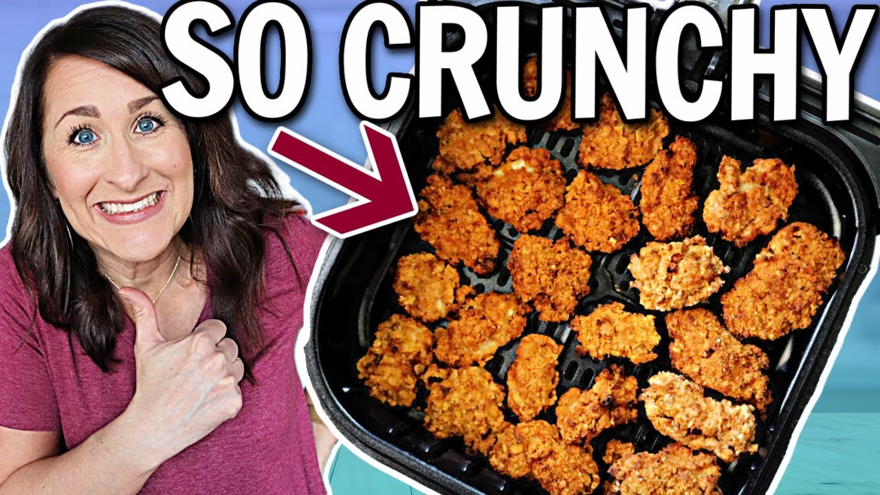 The CRISPIEST Air Fryer Popcorn Chicken  - NO OIL, NO GLUTEN!