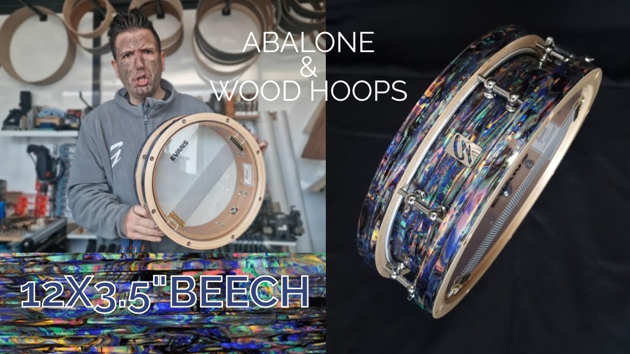Groove Drum Co. 12x3.5" Beech Abalone Snare Drum - YouTube