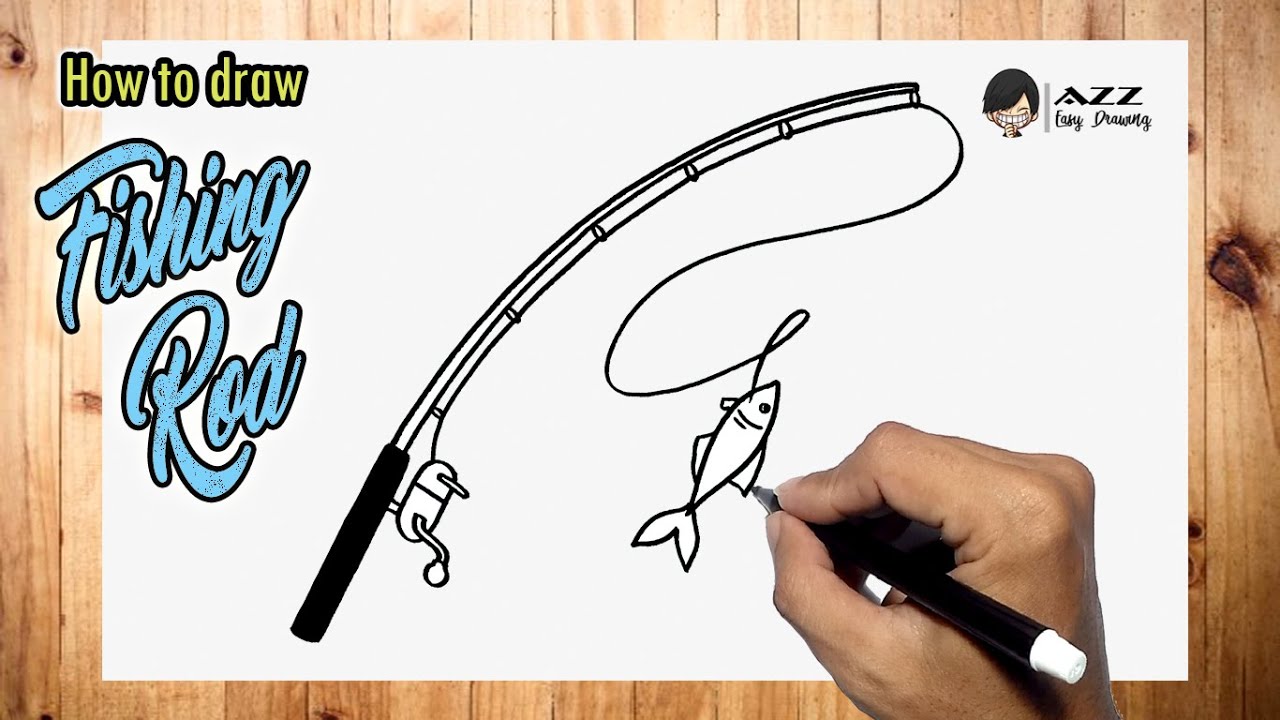 How to Draw a Fishing Pole - Step by Step Guide