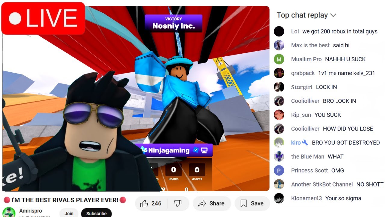 I Challenged Streamers To A 1v1 In Roblox Rivals - YouTube