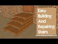 How To Build This Three Step Stairway With Small Deck - Assembly Instructions And Part Measurements