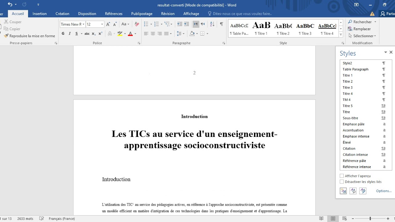 Comment Faire Une Table Des Matières Sur Libre Office