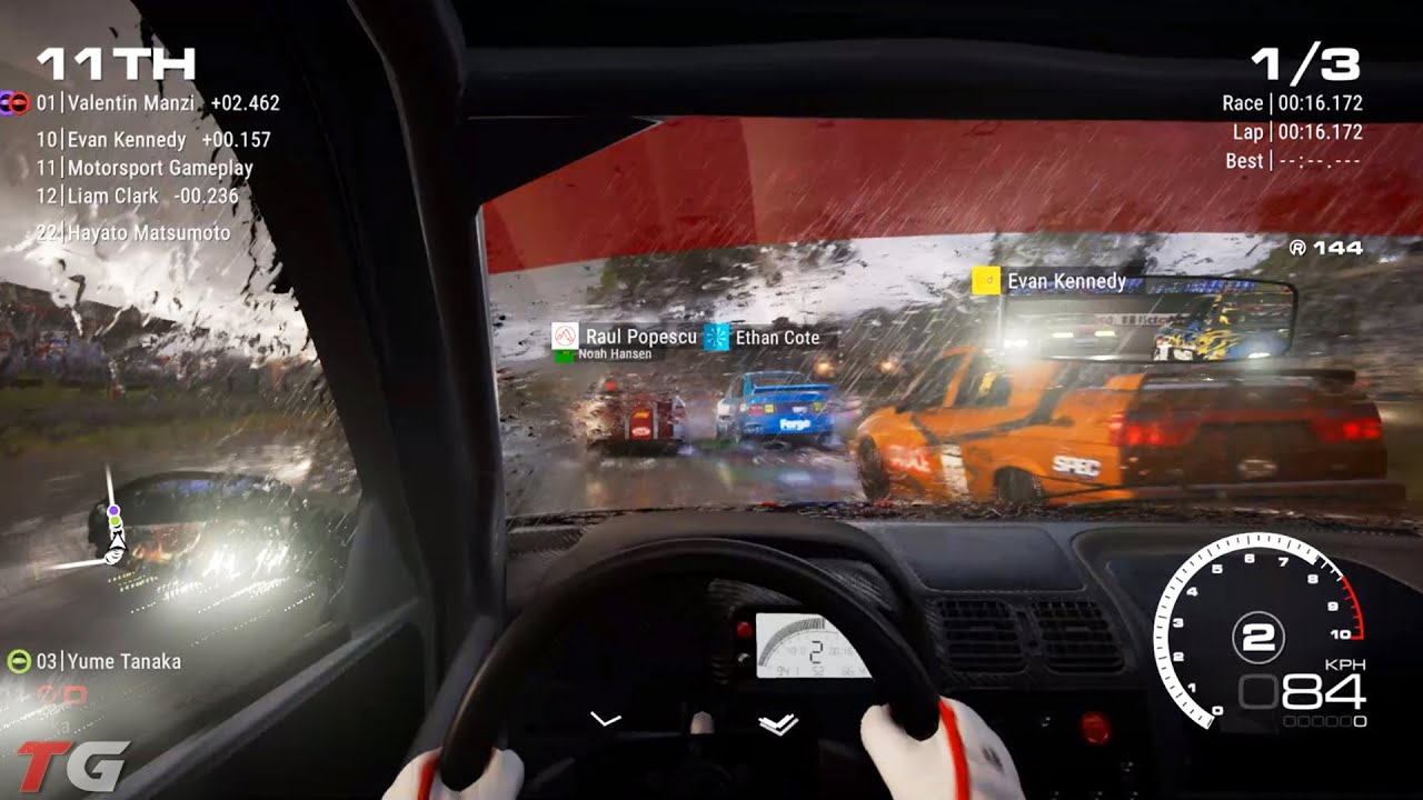 GRID Legends - Cockpit View in Rain Gameplay