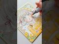 【イラストメイキング】コピックで黄色の花の女の子を描く【Copic painting】#shorts