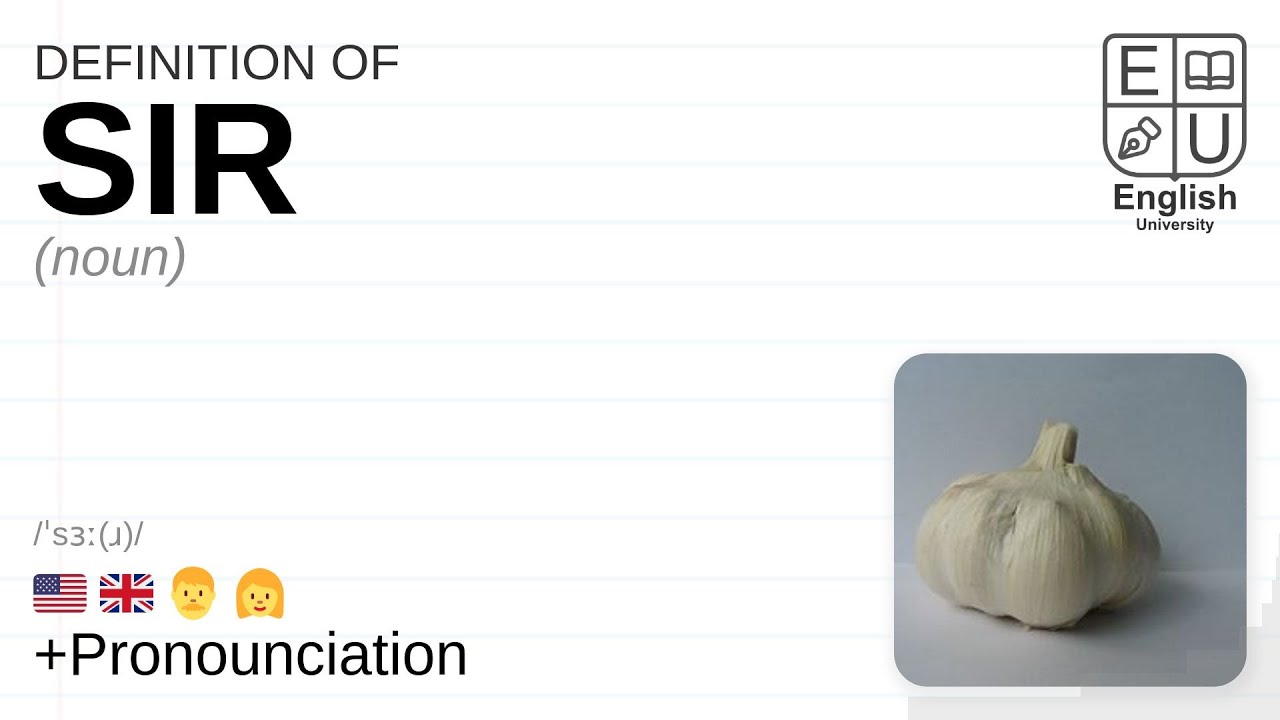 SIR meaning, definition & pronunciation | What is SIR? | How to say SIR