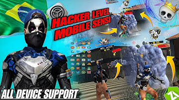 HACKER LEVEL MOBILE 📱 SENSI 🔥🥵 ALL DEVICE SUPPORT ✅ FOR BRAZIL 🇧🇷 SENSI🔥 NO RECOIL FREE FIRE SENSI⚙️