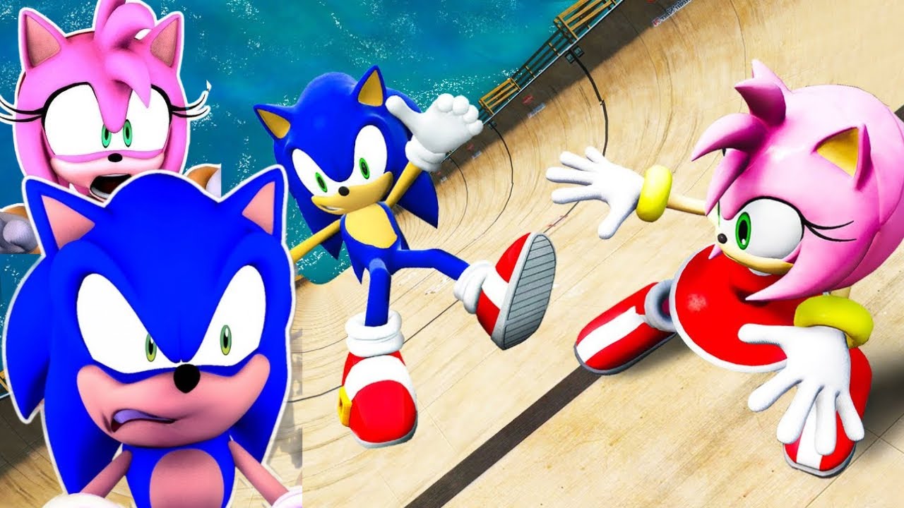 Sonic Watch SONIC & AMY VS 5,687,910 FEET FALL!