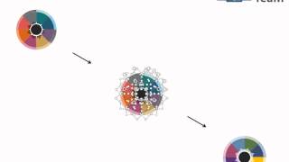 eight staged circle process flow chart flat powerpoint design