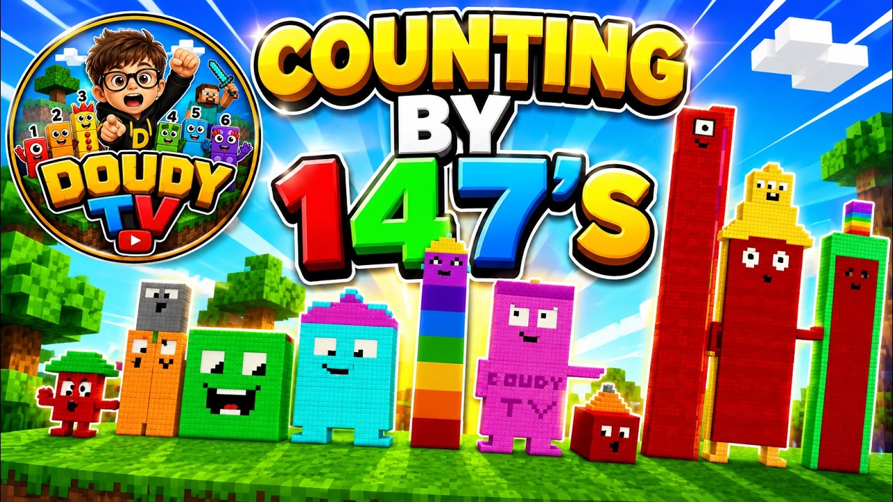 COUNTING BY 147's Minecraft Numberblocks | BY DOUDY TV