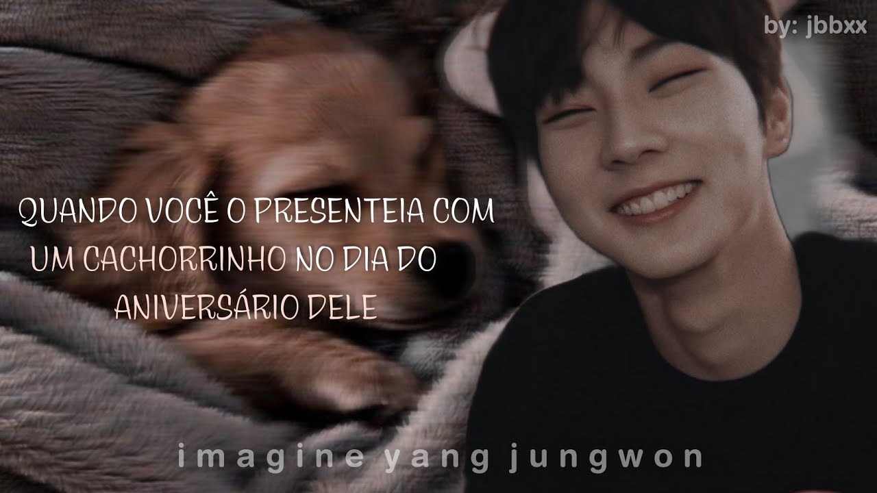 [🐶] — Imagine Yang Jungwon | Quando você o presenteia com um cachorrinho (único) / Rainyly