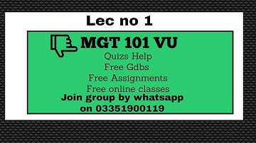Vu mgt 101 Lec 1 Session Spring 2019 Whatsapp 03351900119 #Mgt101 #mgt101accounting #vumgt101
