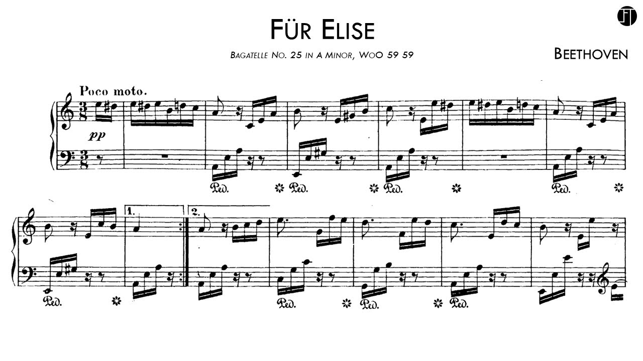 Ludwig Van Beethoven - Für Elise (Score-Video)