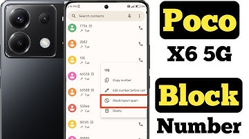 How to block any number in Poco X6 5G || how to add any number in blacklist on Poco X6 5G ||