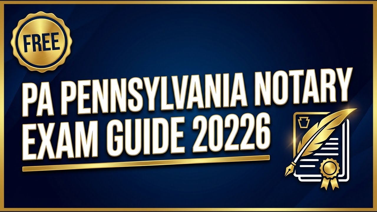 FREE Pennsylvania Notary Exam Guide 2026 | Pass Your PA Notary Public Exam