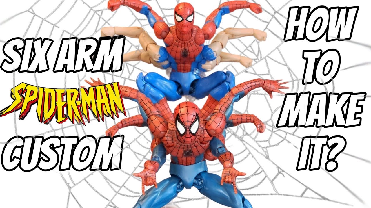 Mafex & Marvel Legends Six Arm Spider-Man Custom (1/12 Action Figure Review and Tutorial)