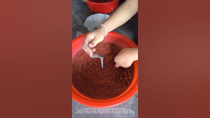 Hundreds of beads per minute, bead threading can also be mechanized