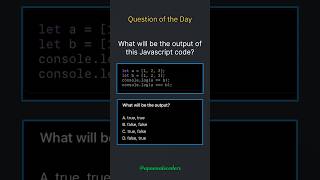 Question of the Day – Can You Solve This JavaScript Array Puzzle 🤔 #javascript #coding