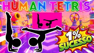 NEW VERSION 👑 CO-OP HUMAN TETRIS | 2 PlayerS Challenge | High Quality Immersive Interactive Warm Up