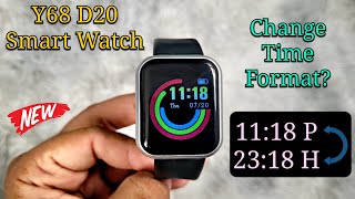 Y68 D20 FitPro Smartwatch | How To Change The Time Format? | 24 Hours ↔️ 12 Hours