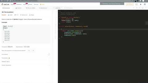 [Javascript] Backtracking + Array Template - #46. Permutations