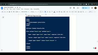 13. How to Insert Form Data into Database using JSP & JDBC | BCA Semester 6