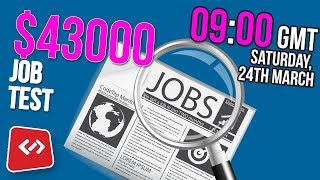 Junior Web Developer job test £115 or $160 per day coding interview test - part 1