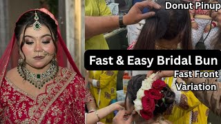 Trending Fast & Easy Bridal Bun Tutorial || Full Explanation Class || Salonfact