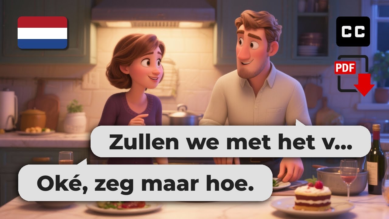 Learn Dutch Easily – 🍽️ Cooking Dinner Together | Beginner Level