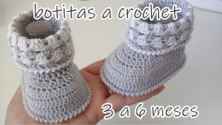 tutorial botitas cowboy para bebe crochet - YouTube