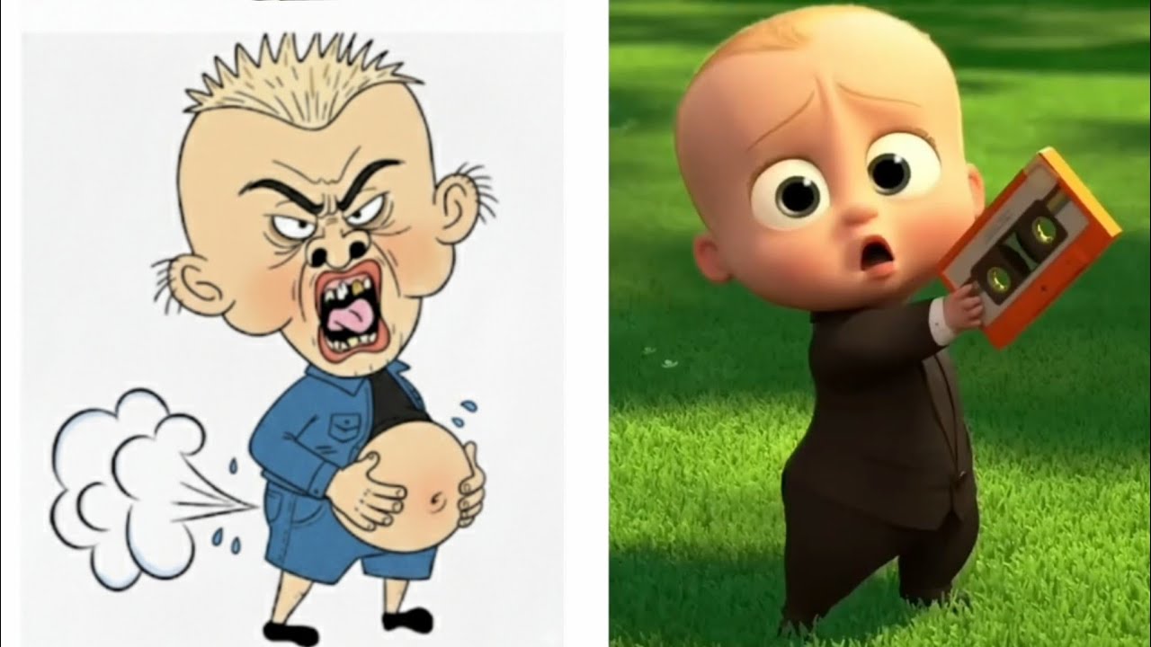 The Boss Baby Best Funny Scene Drawing Meme | Baby Boss Funny Cartoon Meme Video | p5😄🤠👻